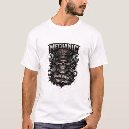 Mechanic Schedel Death Before Dishonor Donkere T-s T-shirt