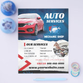 Mechanic Shop Auto Services Flyer (Enkel)