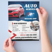 Mechanic Shop Auto Services Flyer (Hand)