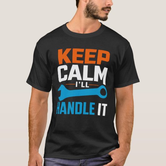 Mechanic Sleutel Grappige Handyman T-shirt (Voorkant)