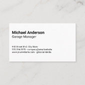 Mechanic Sleutel Logo | Auto Diensten | Metaalacht Visitekaartje (Achterkant)