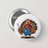Mechanic Squad Turkije Thanksgiving Gobbler Ronde Button 5,7 Cm (Voorkant /achterkant)