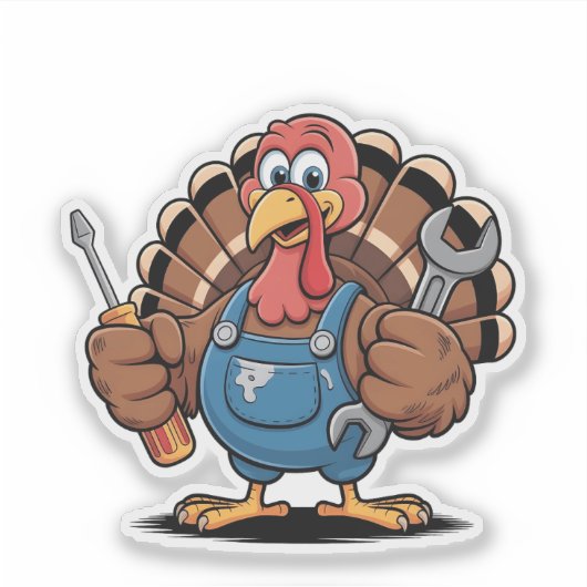 Mechanic Squad Turkije Thanksgiving Gobbler Sticker (Voorkant)