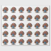 Mechanic Squad Turkse Thanksgiving Kalkoense haan Cadeaupapier (Vlak)