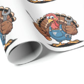 Mechanic Squad Turkse Thanksgiving Kalkoense haan Cadeaupapier (Rol Hoek)