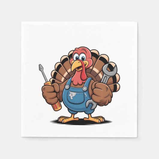 Mechanic Squad Turkse Thanksgiving Kalkoense haan Servet (Voorkant)