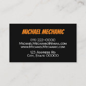 Mechanic Tyre Photography Visitekaartje (Achterkant)