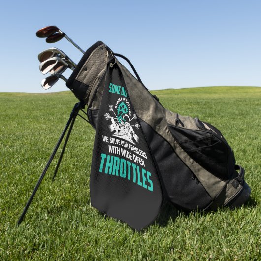 Mechanic We Solve Our Problems Golfhanddoek (Groen)