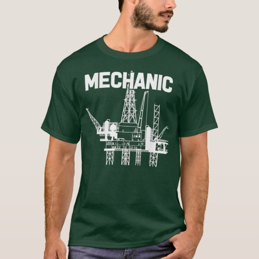 Mechanic  Welders Offshore Oil Drilling Rig Crew T-shirt (Voorkant)