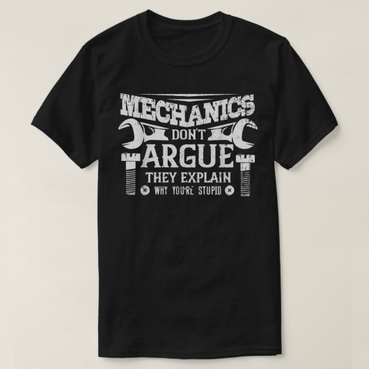 Mechanic Work Repairman Costume Mechanical Worker T-shirt (Design voorkant)