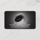 Mechanic Working on Car Graphics Visitekaartje (Achterkant)