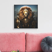 Mechanica Astralis – Leo Canvas Afdruk (Insitu (Woonkamer))