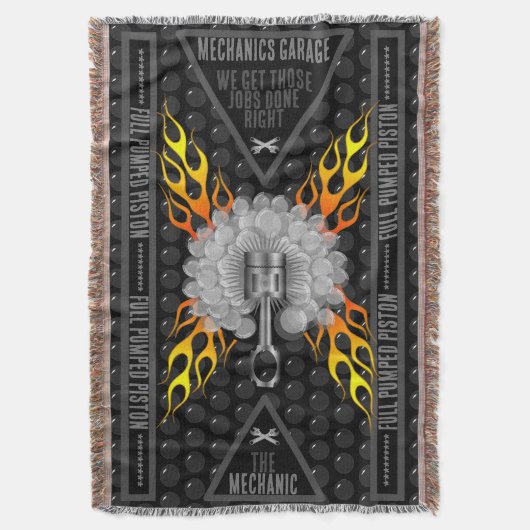 Mechanica Garage Volledige Pompzuiger Deken (Voorkant Verticaal)