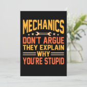 Mechanica Geen schurkenauto met automatische werkb Bedankkaart (Staand voorkant)