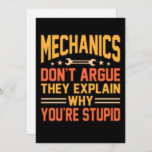Mechanica Geen schurkenauto met automatische werkb Bedankkaart (Voorkant / Achterkant)