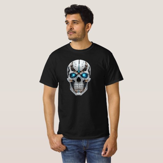 Mechanical AI Skull T-shirt (Voorkant volledig)