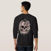 "Mechanical Bloom" – Gothic Skull with Floral Gear Trui (Achterkant volledig)