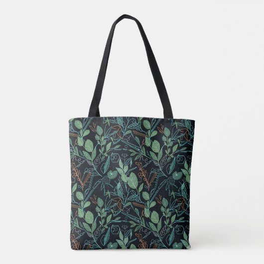 Mechanical Botanical Fusion Tote Bag (Achterkant)