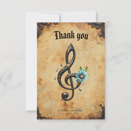 Mechanical  clef  bedankkaart (Voorkant)