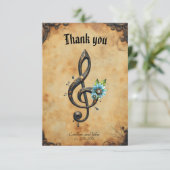 Mechanical  clef  bedankkaart (Staand voorkant)