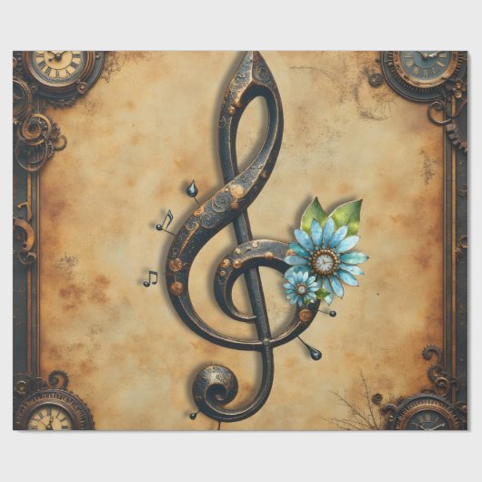 Mechanical clef cadeaupapier (Vlak)