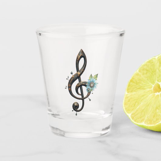 Mechanical clef shot glas (Voorkant)