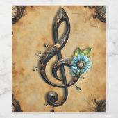 Mechanical clef wijn etiket (Enkel label)