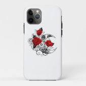 Mechanical Crescent with Red Roses Case-Mate iPhone Case (Achterkant)