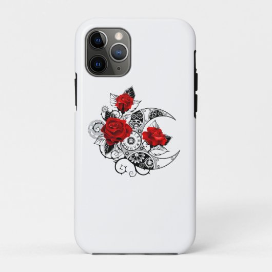 Mechanical Crescent with Red Roses Case-Mate iPhone Case (Achterkant)