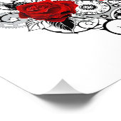 Mechanical Crescent with Red Roses Foto Afdruk (Hoek)