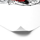 Mechanical Crescent with Red Roses Foto Afdruk (Hoek)