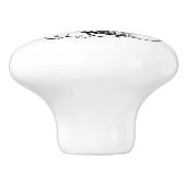 Mechanical Crescent with Red Roses Keramische Knop (Zijkant)