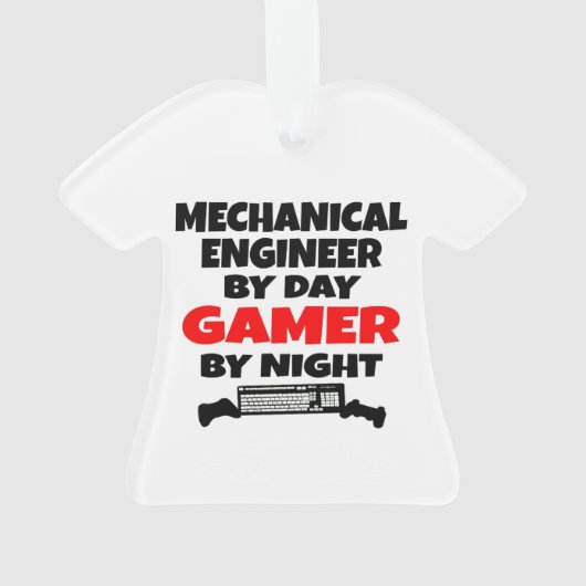 Mechanical Engineer beroemd gemaakt door Day Gamer Ornament (achterkant)