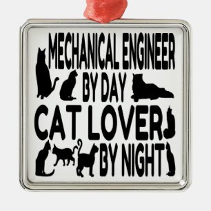 Mechanical Engineer Cat Lover Metalen Ornament