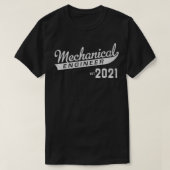 Mechanical Engineer Est 2021 Graduation T-shirt (Design voorkant)