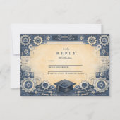 Mechanical Engineer Graduation RSVP Kaartje (Voorkant)