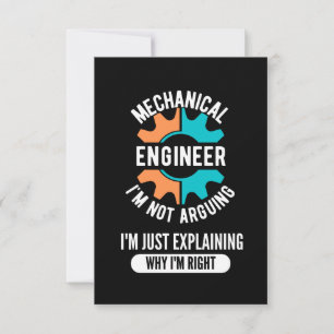Mechanical Engineer, Mechanical Engineering Notitiekaartje