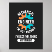 Mechanical Engineer, Mechanical Engineering Poster (Voorkant)