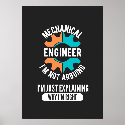Mechanical Engineer, Mechanical Engineering Poster (Voorkant)
