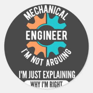 Mechanical Engineer, Mechanical Engineering Ronde Sticker