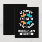 Mechanical Engineer, Mechanical Engineering Save The Date (Voorkant / Achterkant)