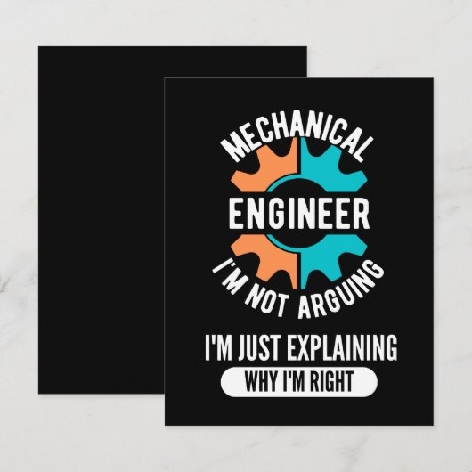 Mechanical Engineer, Mechanical Engineering Save The Date (Voorkant / Achterkant)