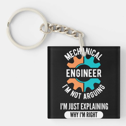 Mechanical Engineer, Mechanical Engineering Sleutelhanger (Voorkant)