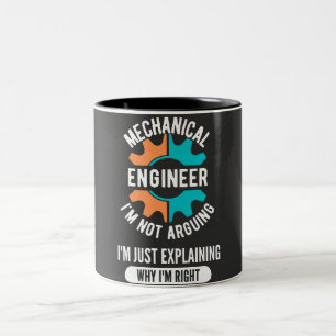Mechanical Engineer, Mechanical Engineering Tweekleurige Koffiemok