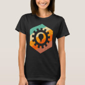Mechanical Engineer Retro Engineering Gear Engine T-shirt (Voorkant)