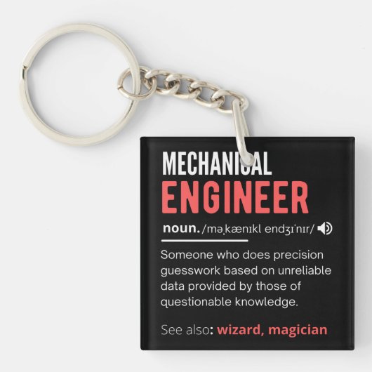 Mechanical ENGINEER Sleutelhanger (Voorkant)