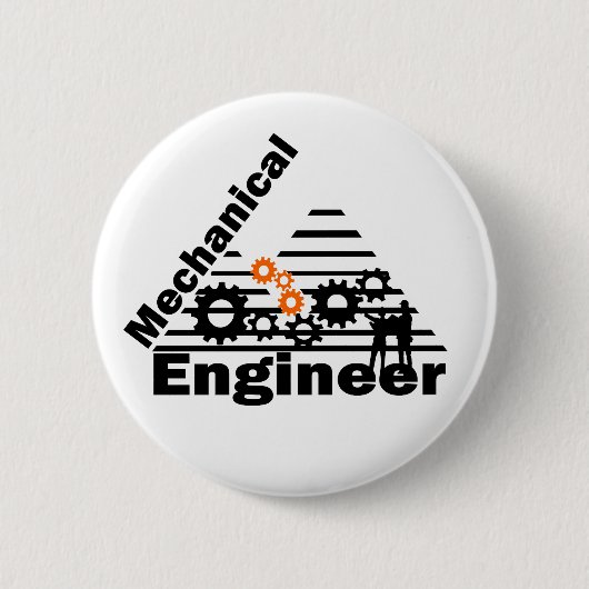 Mechanical Engineering Funny Engineer Ronde Button 5,7 Cm (Voorkant)