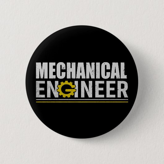 Mechanical Engineering Funny Engineer Ronde Button 5,7 Cm (Voorkant)