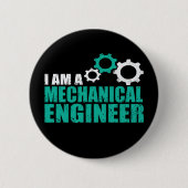 Mechanical Engineering Funny Engineer Ronde Button 5,7 Cm (Voorkant)
