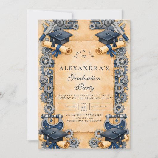 Mechanical Engineering Graduation Kaart (Voorkant)